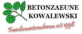 GARTENBAU-BETONZAEUNE KOWALEWSKI GMBH & CO. KG